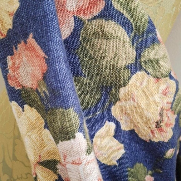 Barneys New York Floral Cotton linen bag attached coin purse Italy vtg lux boho - Picture 3 of 7